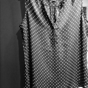 Sleeveless polka dot top